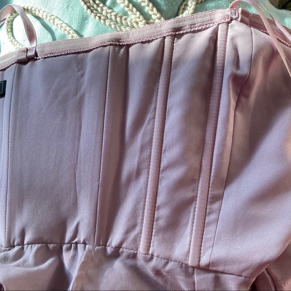 BCBGMaxAzria Violet Swirl Martina Strapless Dress w/ Pockets Size 4 - Picture 5 of 8